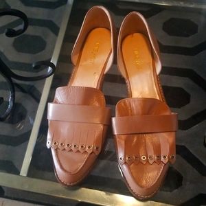 A pair of Nine West soft leather mules, worn once, size 9.5